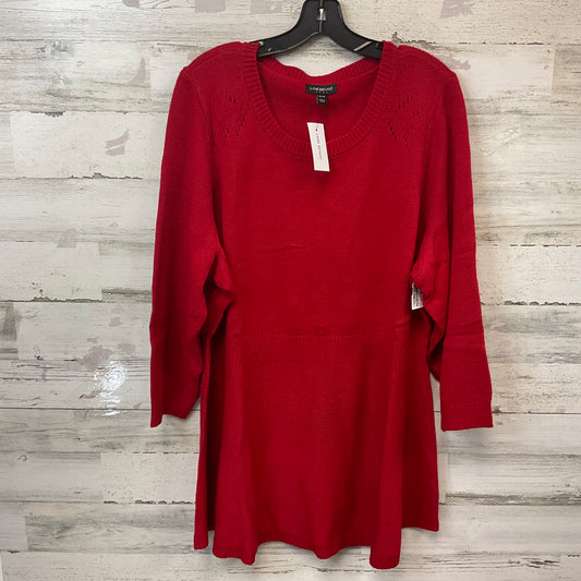 Sweater By Lane Bryant In Red, Size: 3x