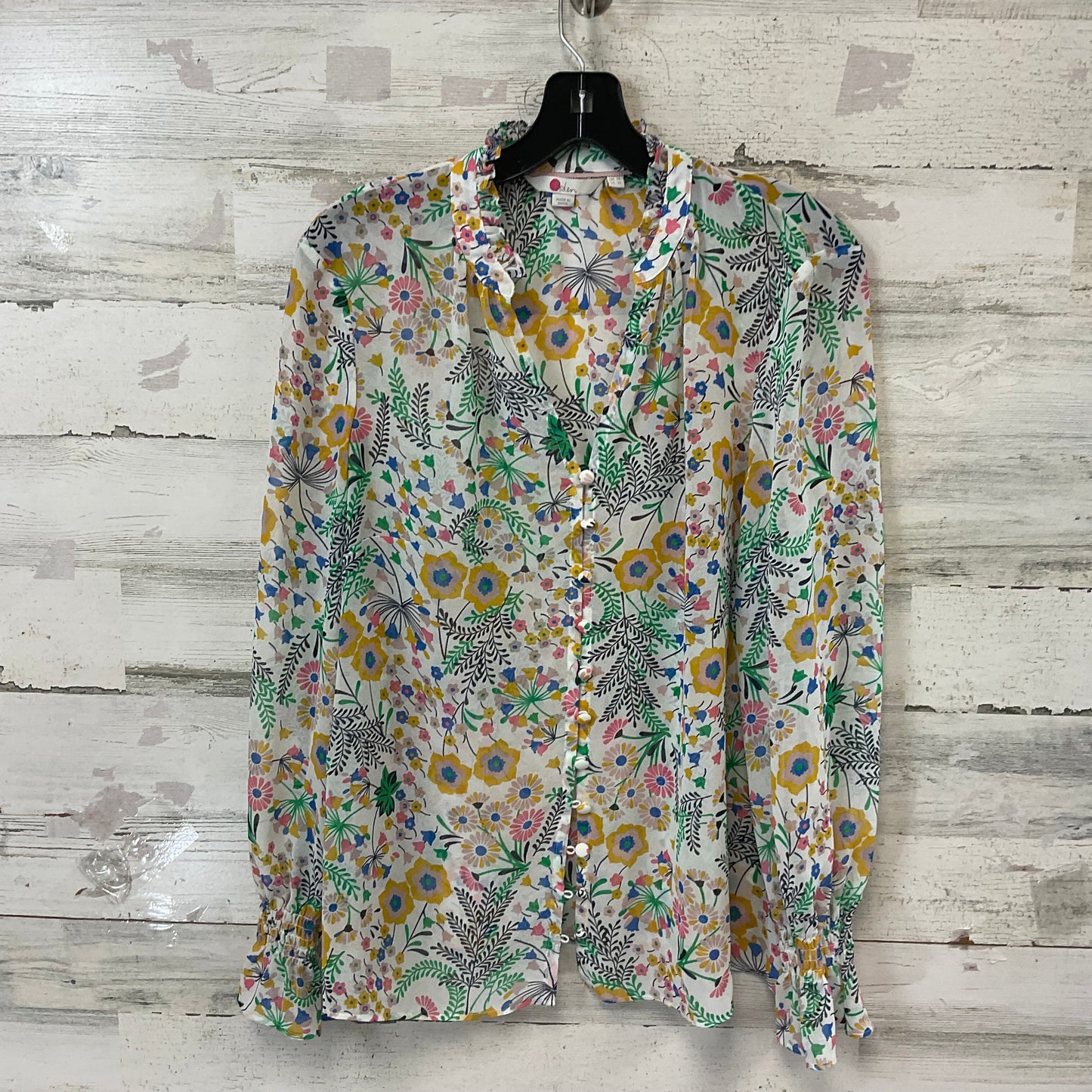 Blouse Long Sleeve By Boden In Green, Size: M