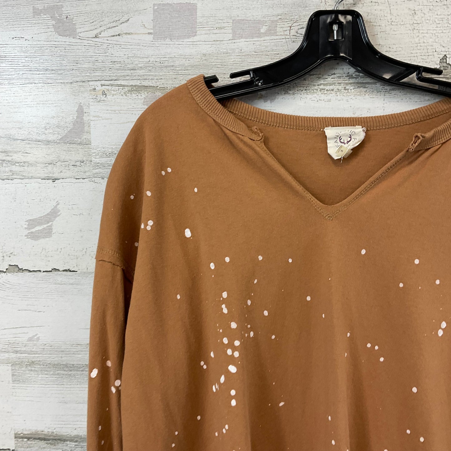 Top Long Sleeve Basic By Fantastic Fawn In Tan, Size: S