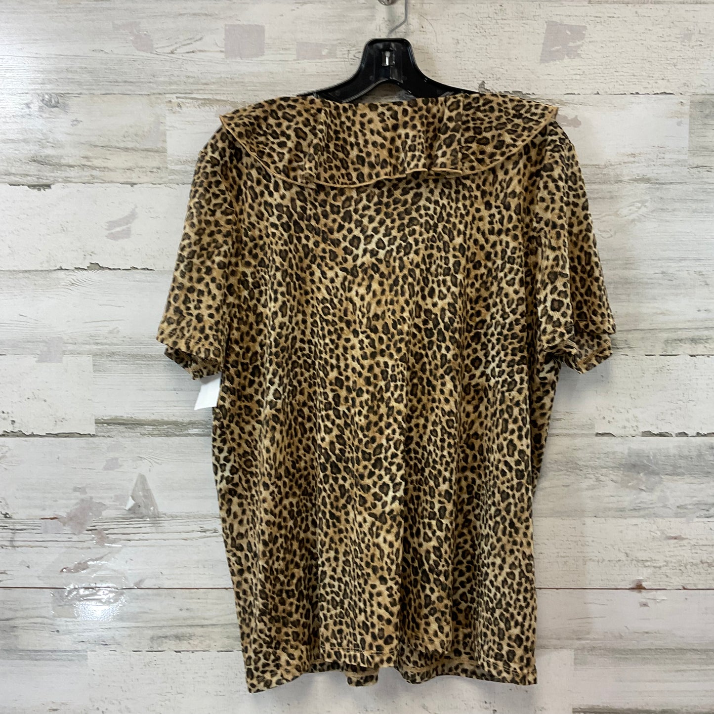 Blouse Short Sleeve By Lauren By Ralph Lauren In Animal Print, Size: 2x