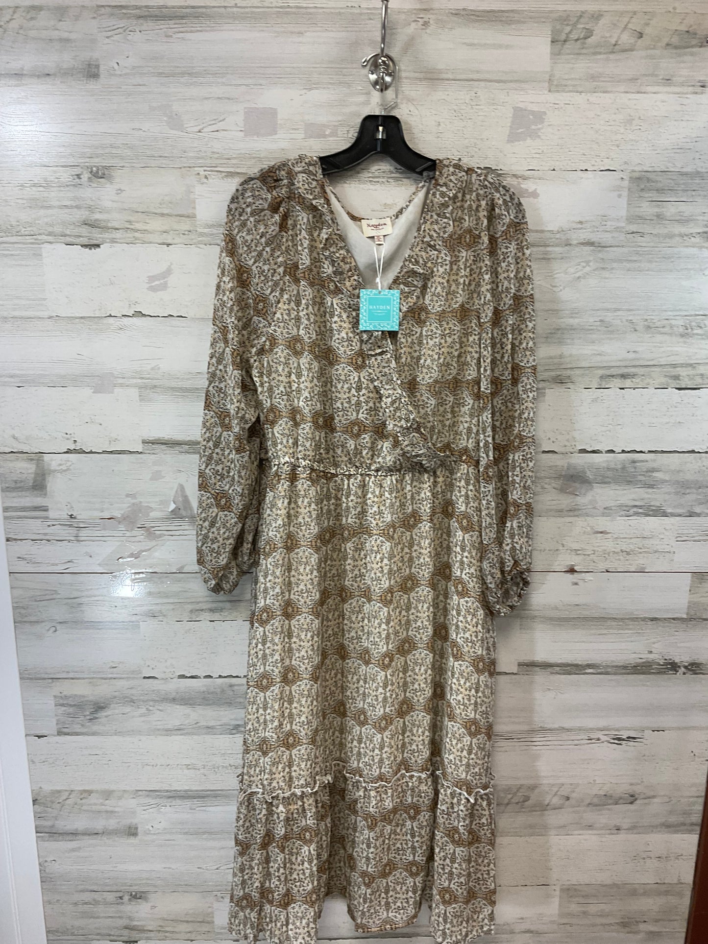 Dress Casual Midi By Hayden La In Tan, Size: 1x