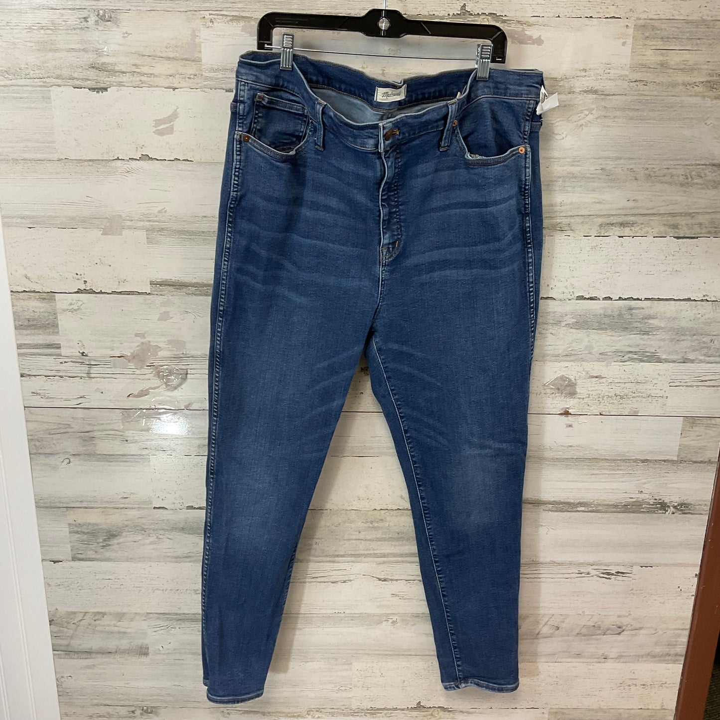 Jeans Skinny By Madewell In Blue Denim, Size: 18