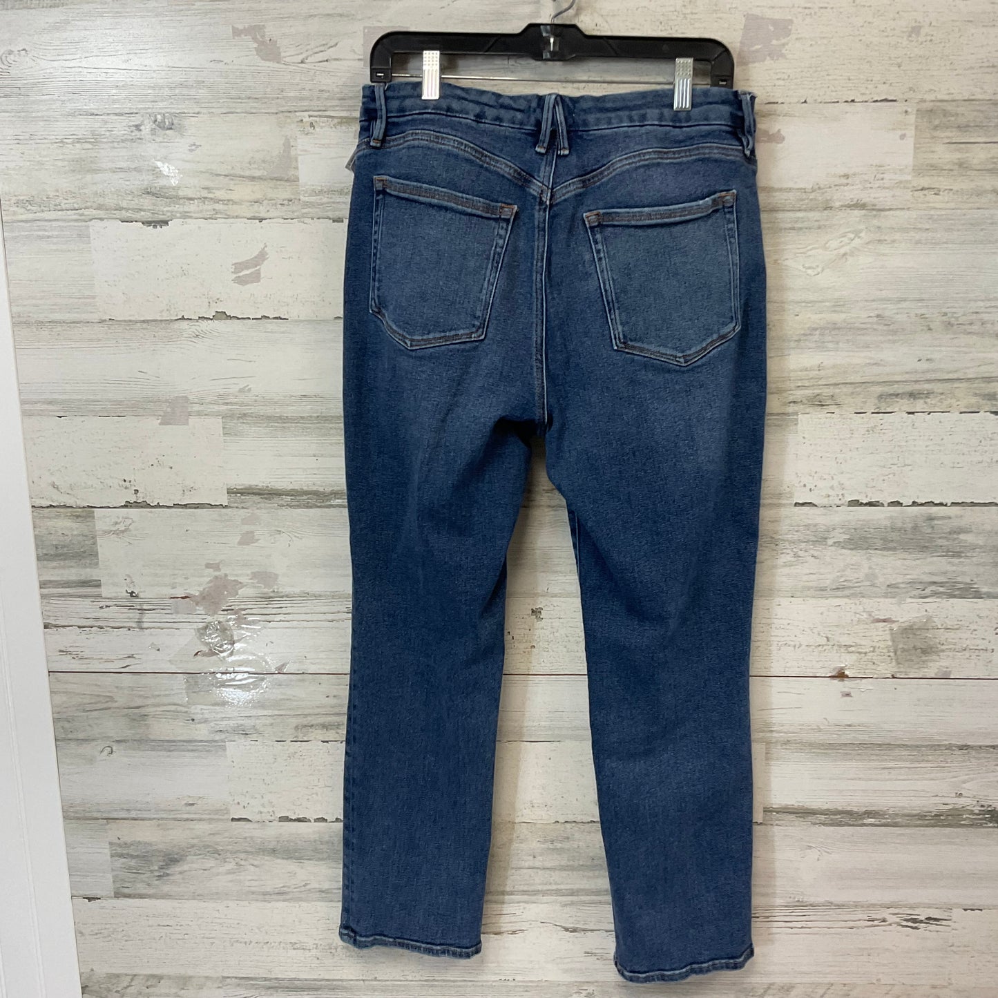 Jeans Straight By Good American In Blue Denim, Size: 14