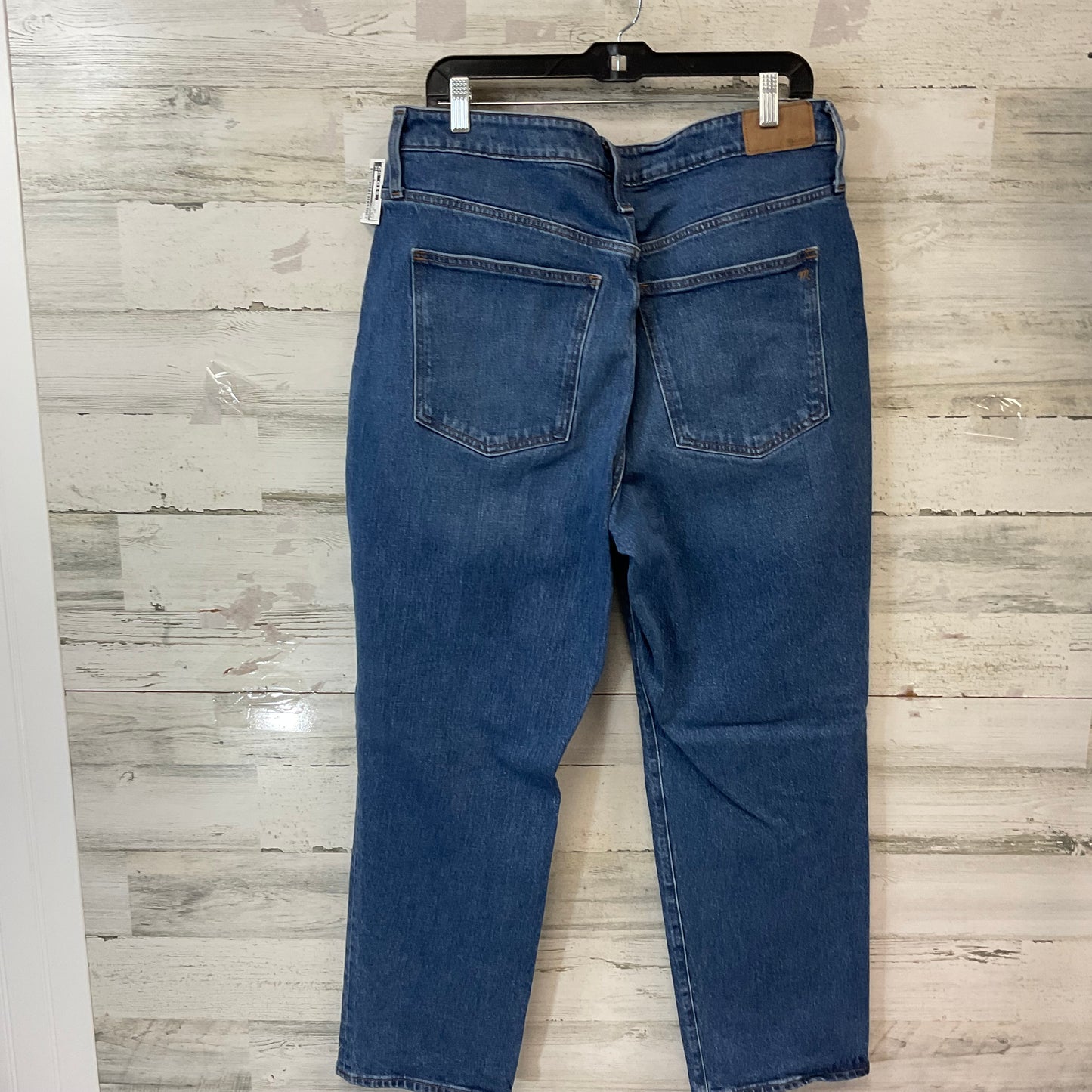 Jeans Straight By Madewell In Blue Denim, Size: 16