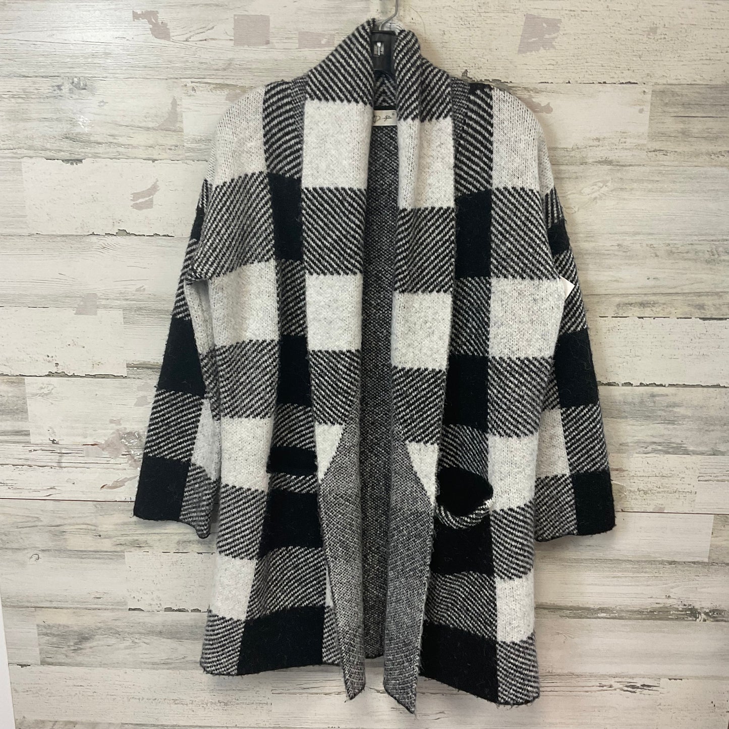 Sweater Cardigan By Rd Style In Black & White, Size: M