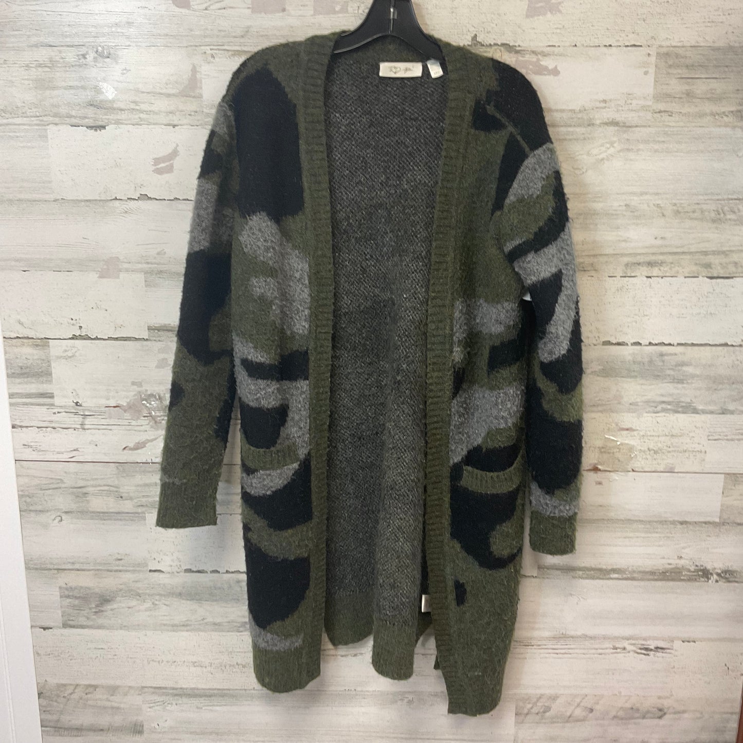 Sweater Cardigan By Rd Style In Camouflage Print, Size: S