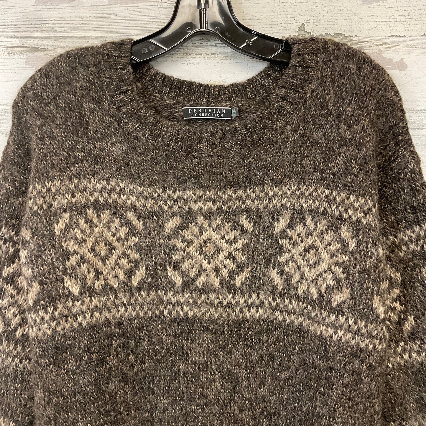 Sweater By Peruvian Connection In Brown, Size: M