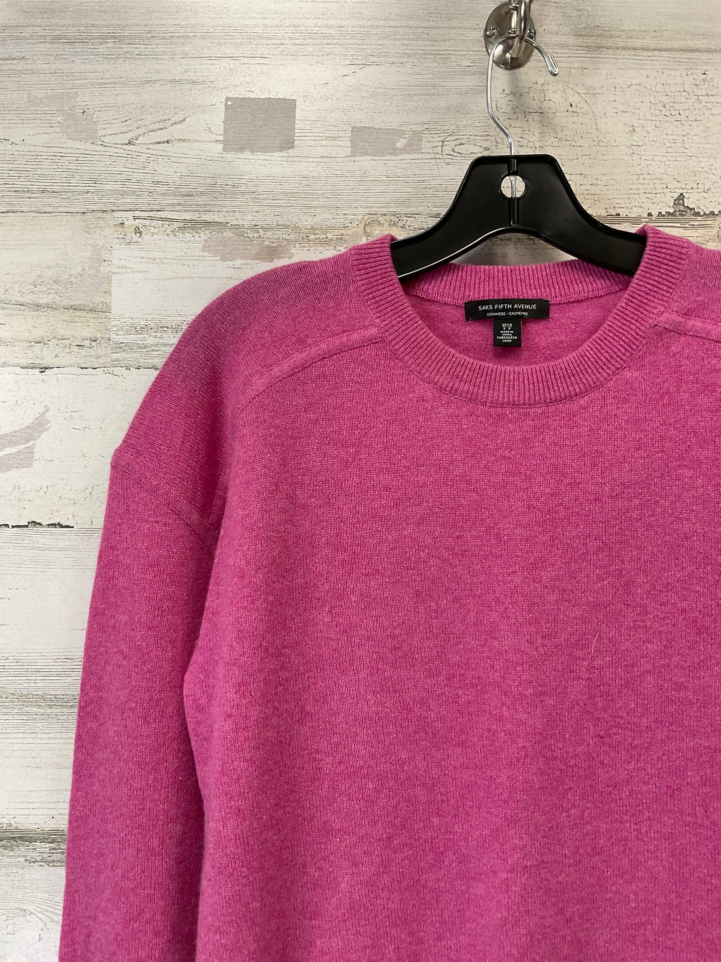 Sweater Cashmere By Saks Fifth Avenue In Pink, Size: S