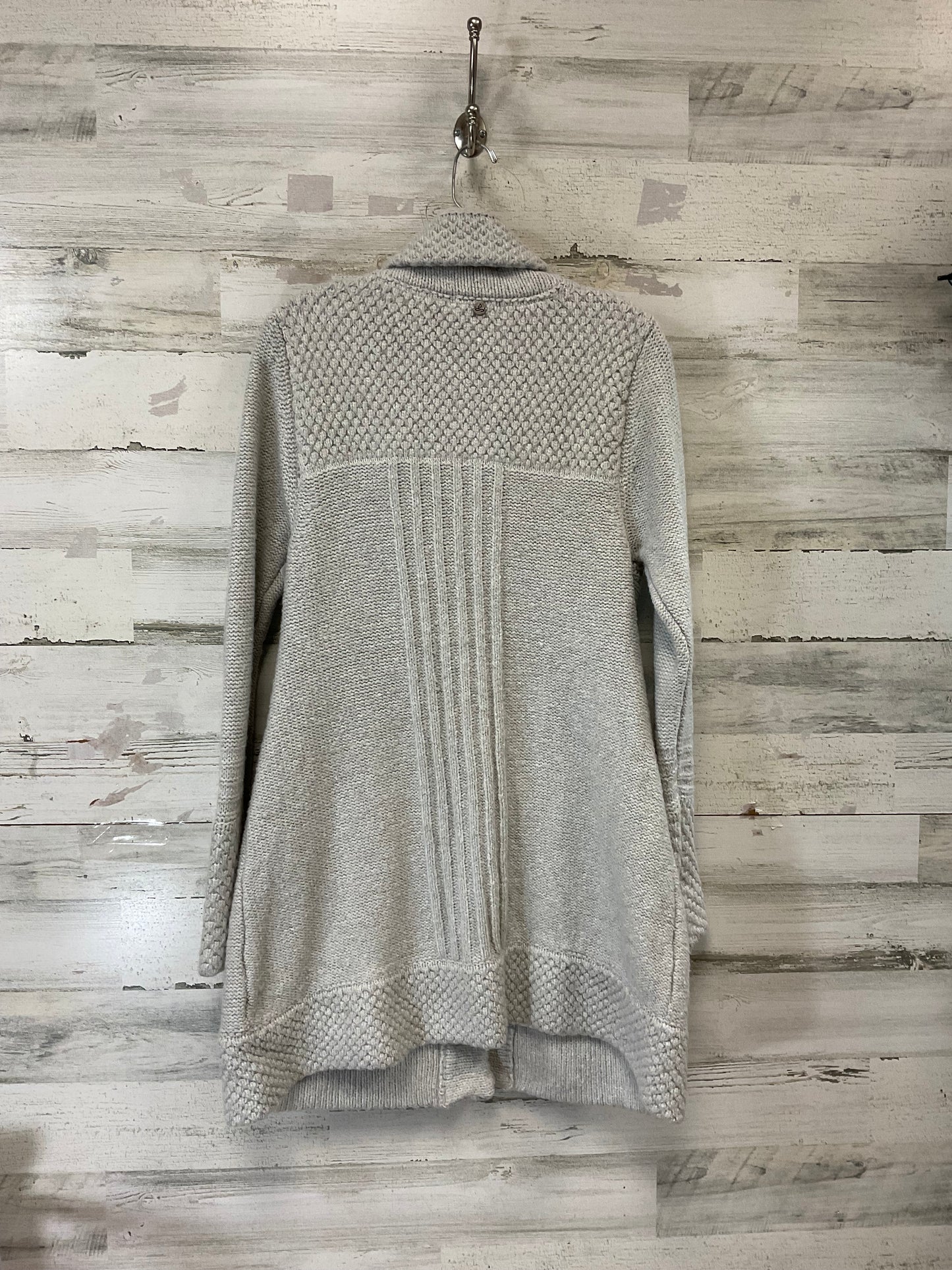 Sweater Cardigan By Prana In Grey, Size: L