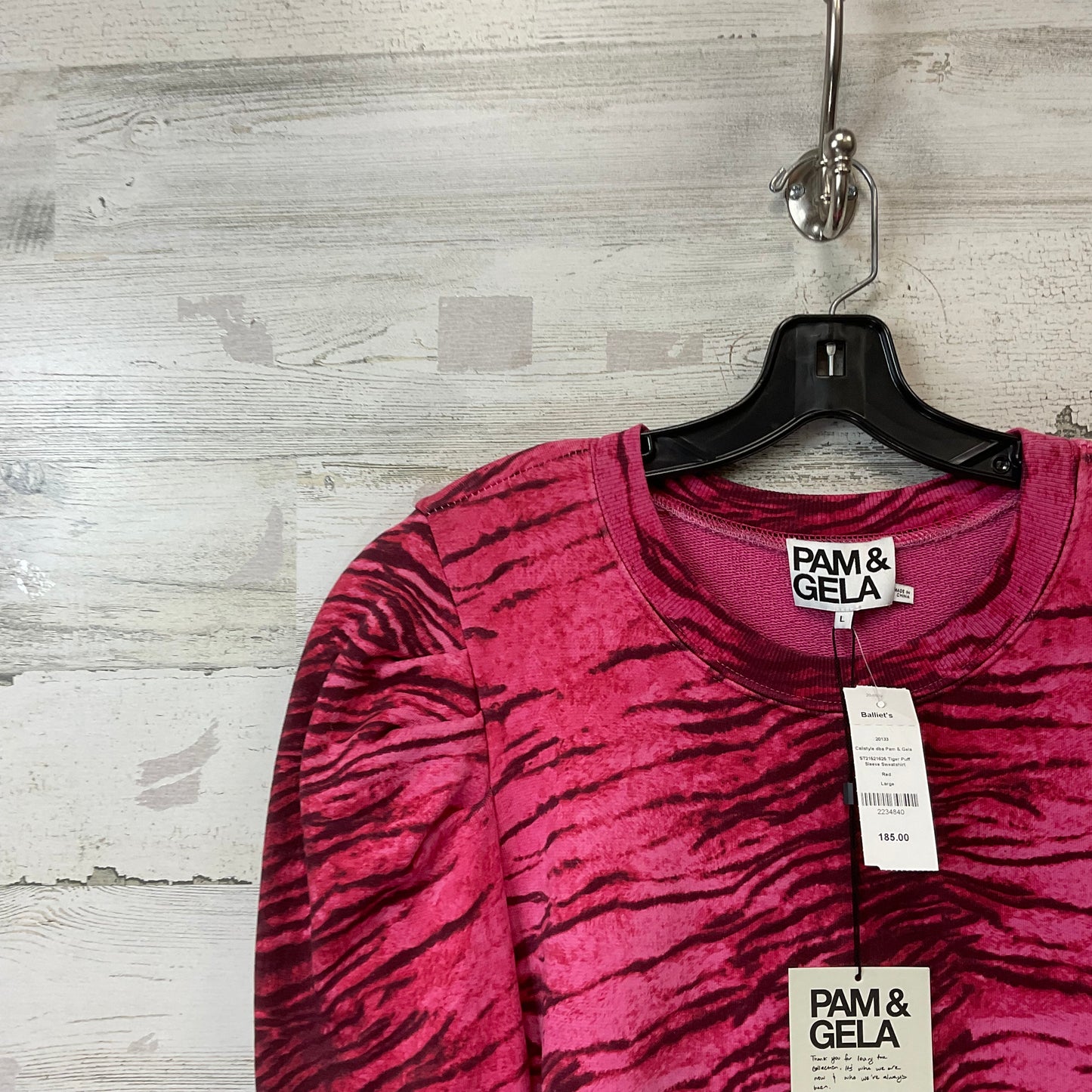 Top Long Sleeve By PAM & GELA In Pink, Size: L