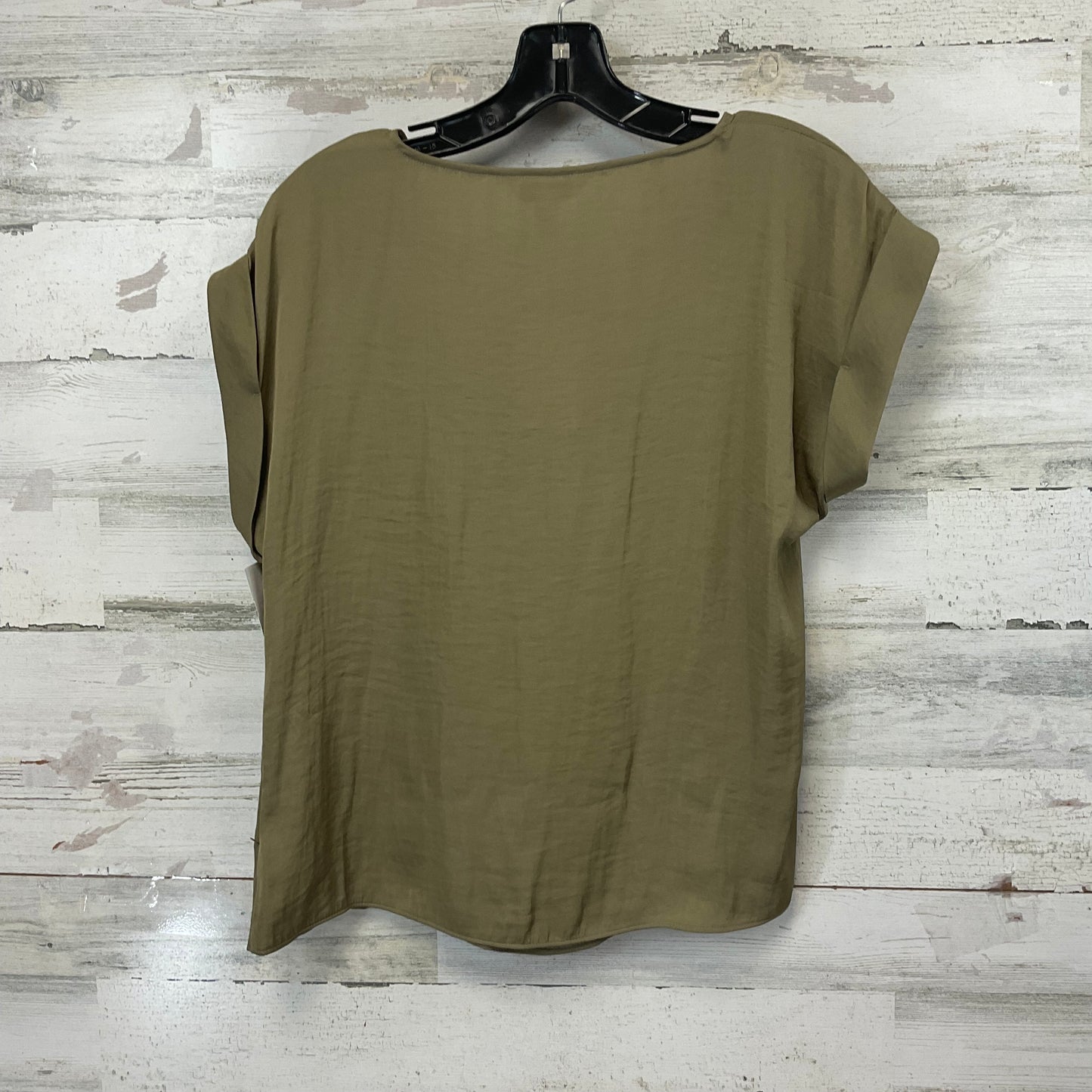 Blouse Short Sleeve By Nine West Apparel In Tan, Size: S