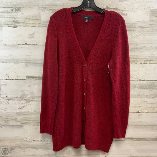 Sweater Cardigan By White House Black Market In Red, Size: L
