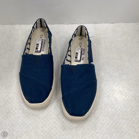 Shoes Flats By Toms In Blue, Size: 9.5