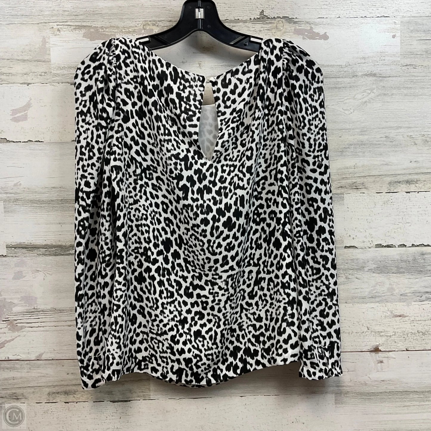 Blouse Long Sleeve By White House Black Market In Black, Size: 0