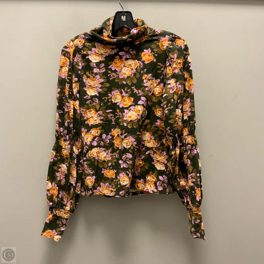 Top Long Sleeve By Anthropologie In Green, Size: S