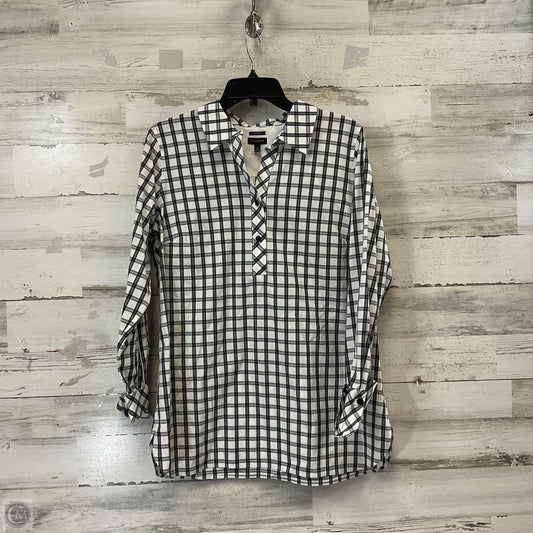 Top Long Sleeve By Talbots In Black & White, Size: M