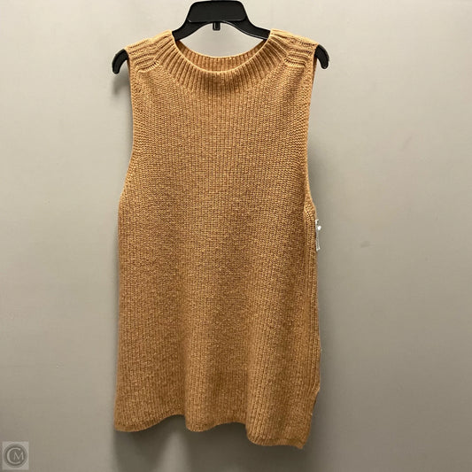 Vest Sweater By Soft Surroundings In Tan, Size: L