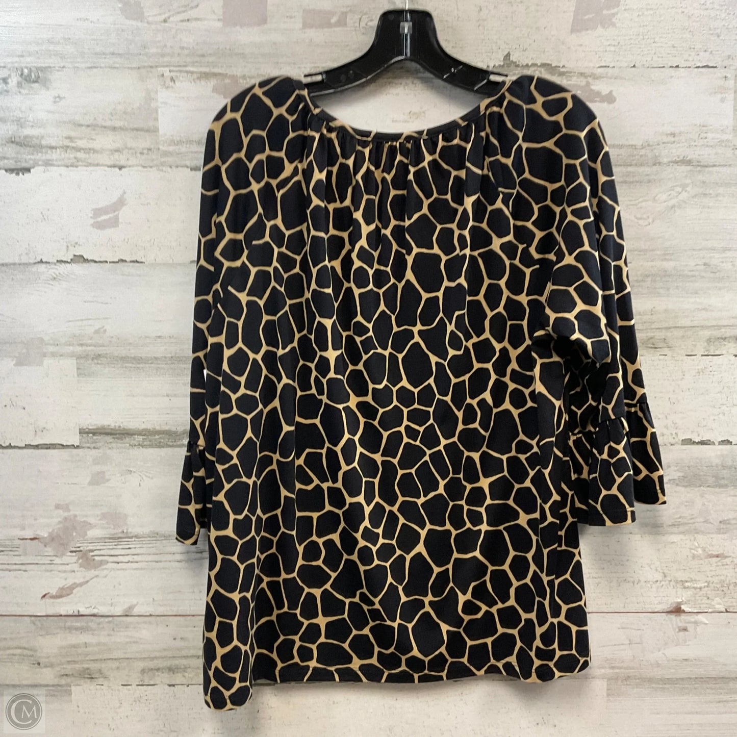 Top Long Sleeve By Michael By Michael Kors In Black, Size: L
