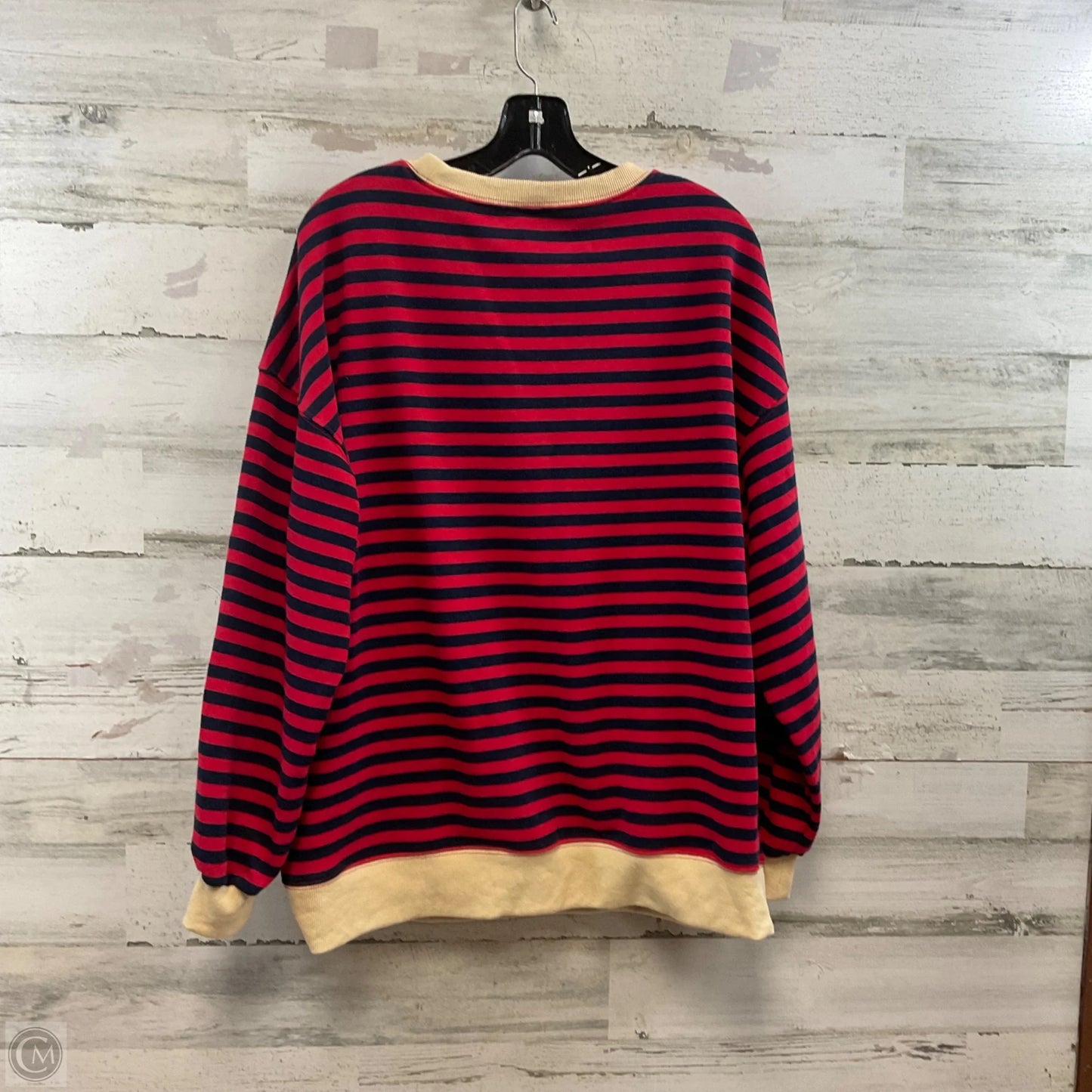 Top Long Sleeve By Cme In Red, Size: L
