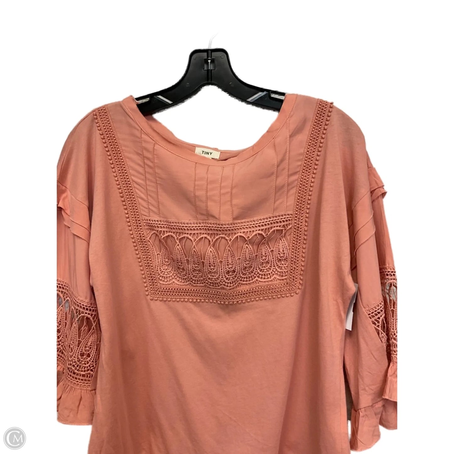 Top 3/4 Sleeve By Tiny In Peach, Size: S