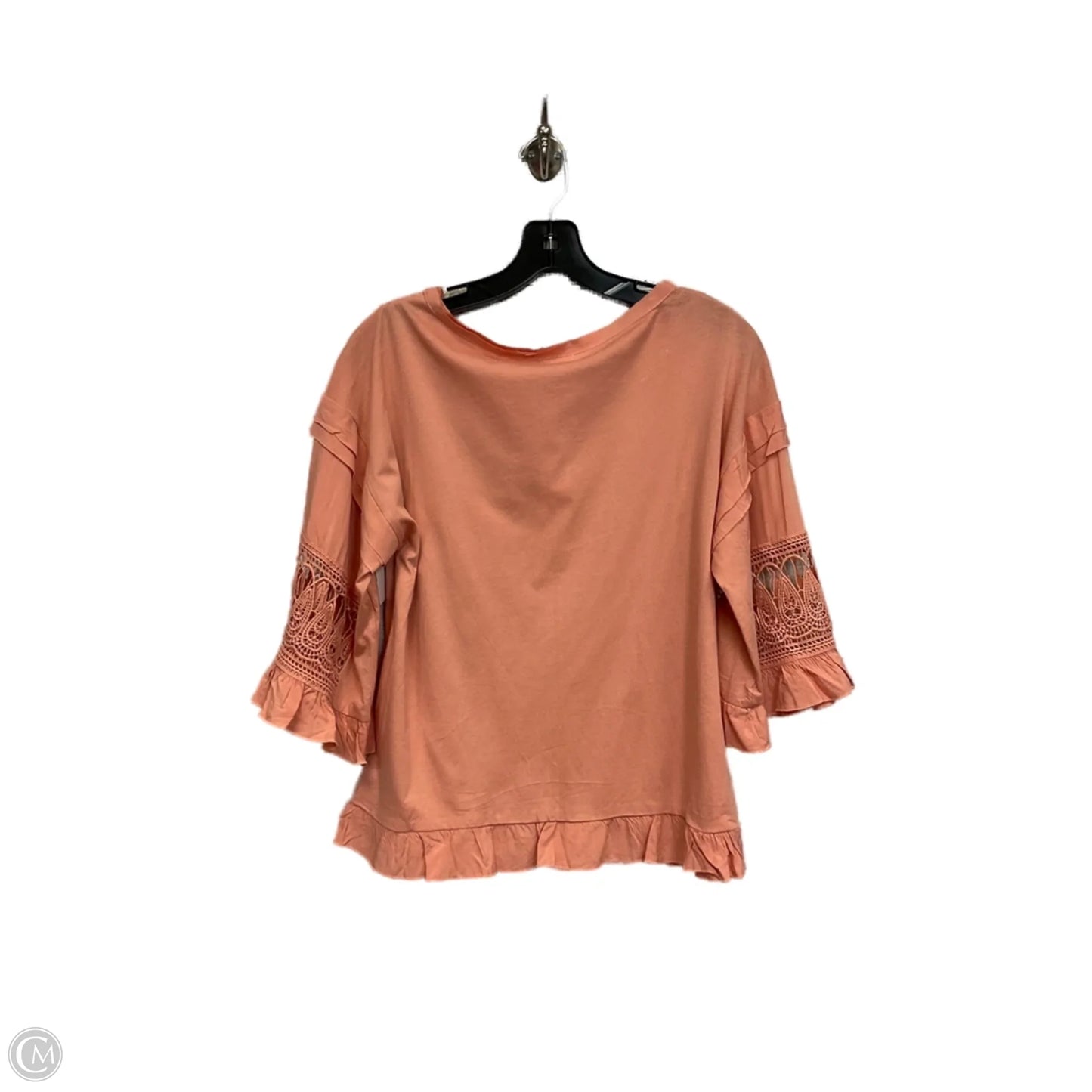 Top 3/4 Sleeve By Tiny In Peach, Size: S