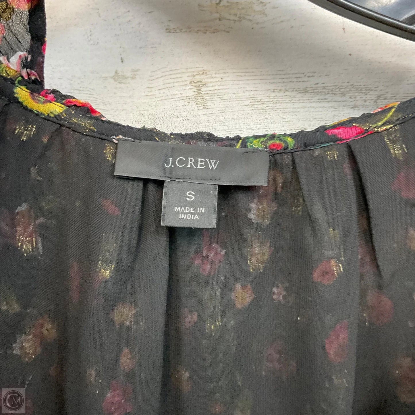 Blouse Long Sleeve By J. Crew In Black, Size: S