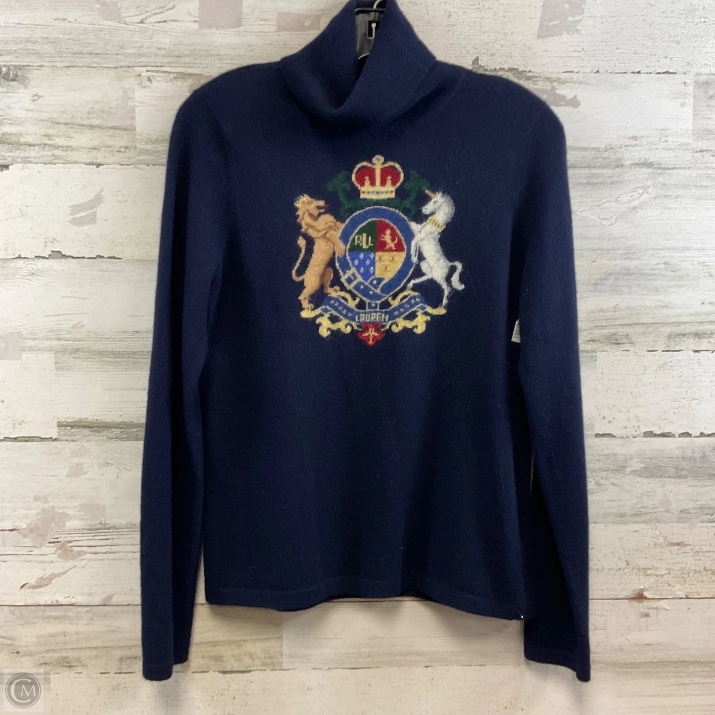 Sweater Cashmere By Lauren By Ralph Lauren In Navy, Size: S