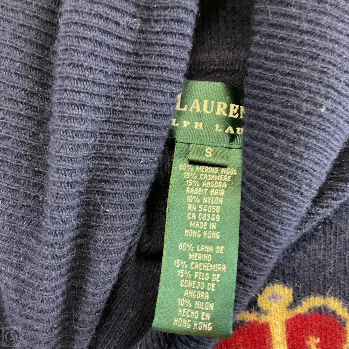 Sweater Cashmere By Lauren By Ralph Lauren In Navy, Size: S