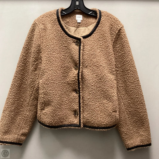 Jacket Faux Fur & Sherpa By J. Crew In Brown, Size: L