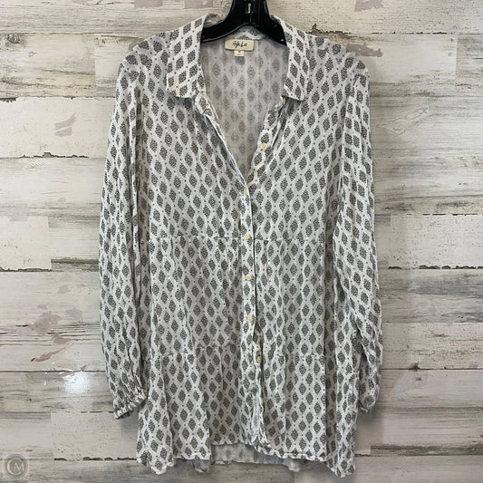 Top Long Sleeve By Style And Company In White, Size: 1x