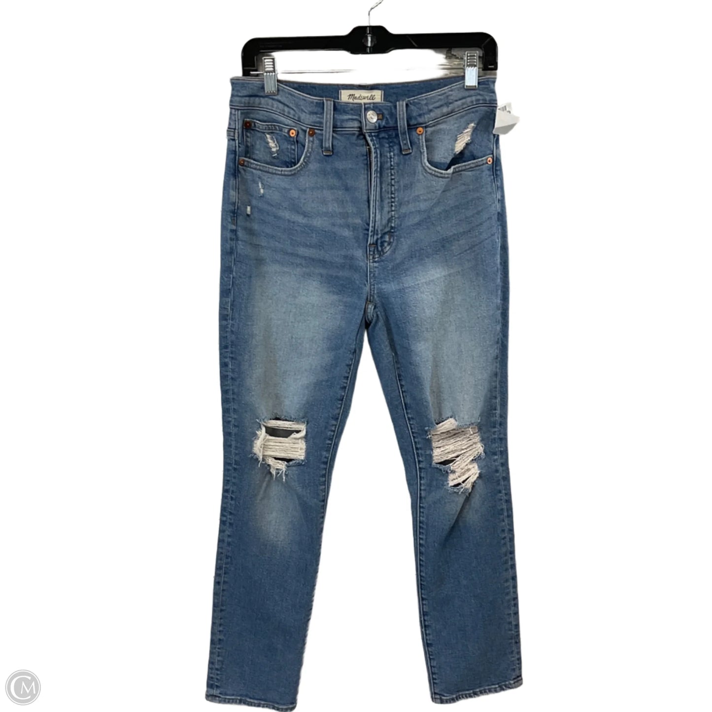 Jeans Straight By Madewell In Blue Denim, Size: 4