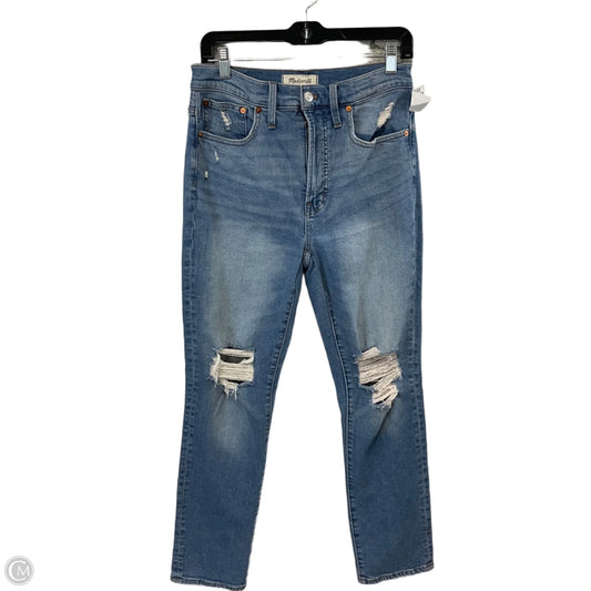 Jeans Straight By Madewell In Blue Denim, Size: 4