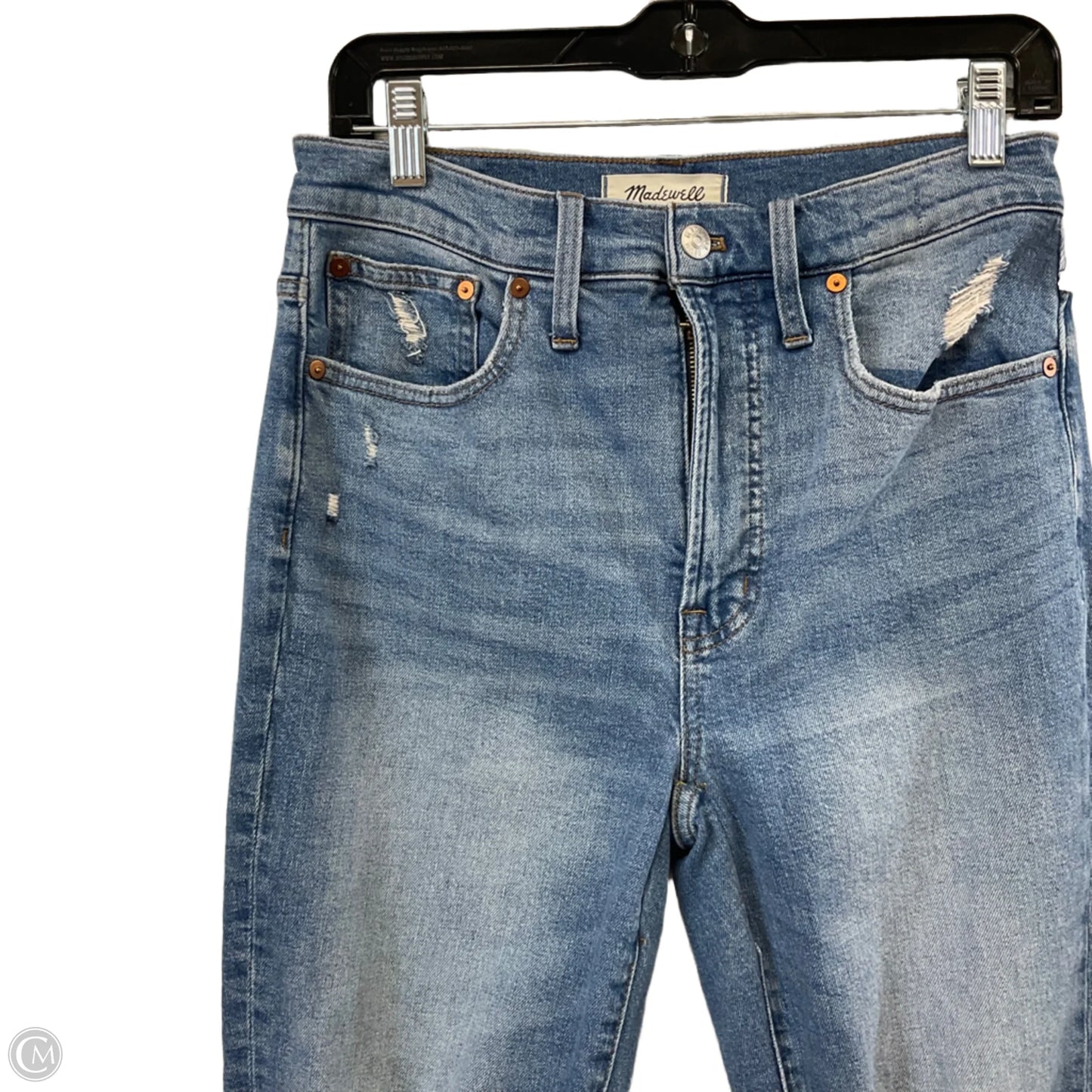 Jeans Straight By Madewell In Blue Denim, Size: 4