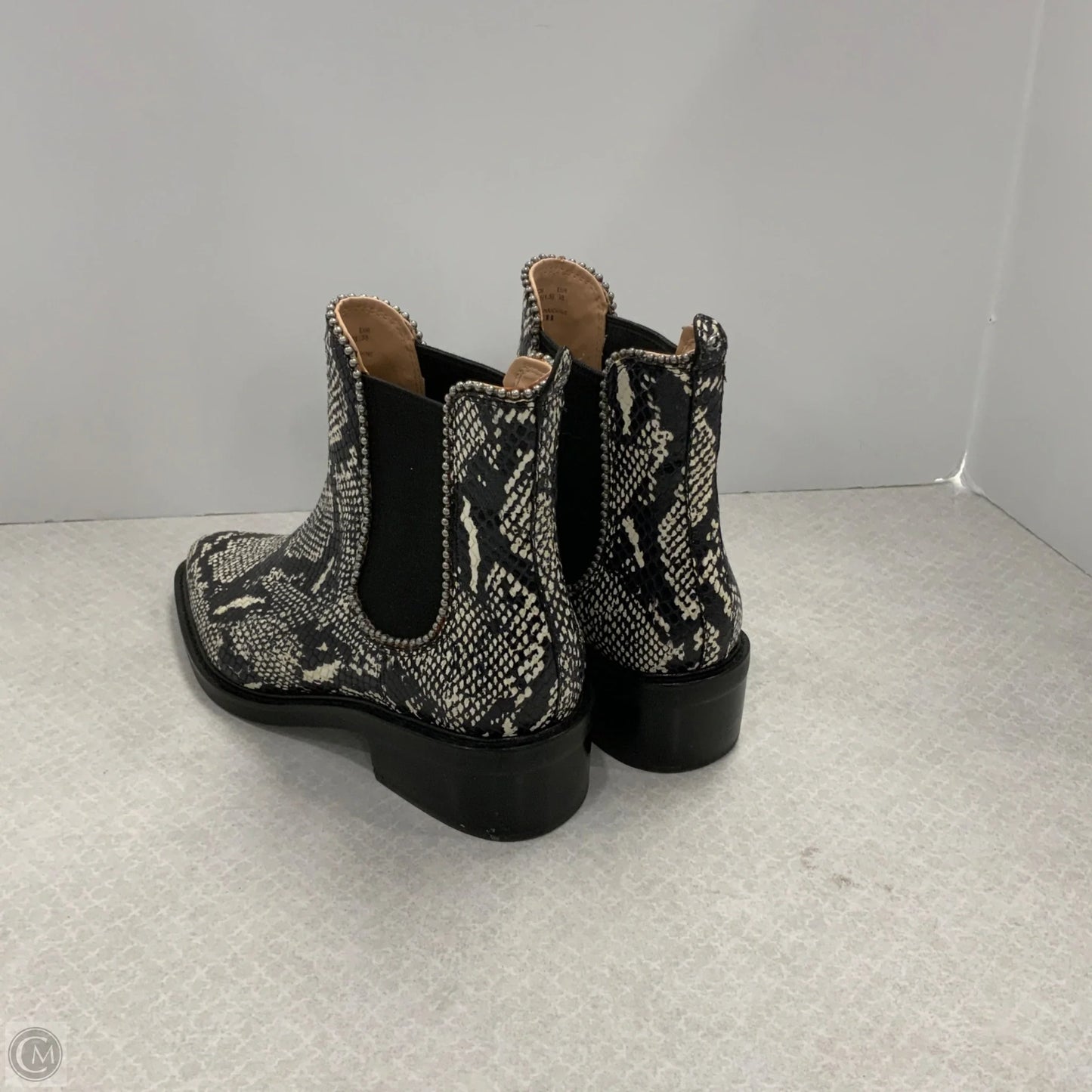 Boots Designer By Coach In Snakeskin Print, Size: 7.5