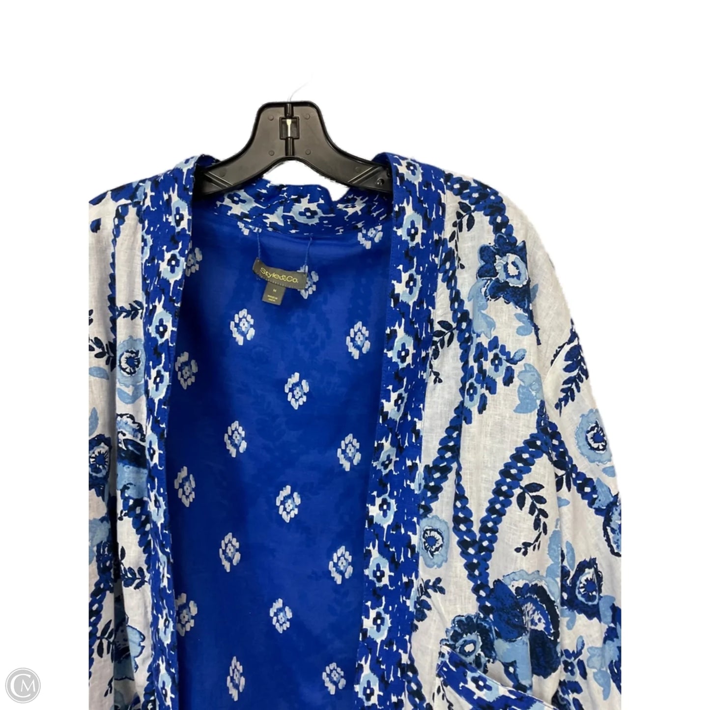 Kimono By Style And Company In Blue, Size: M