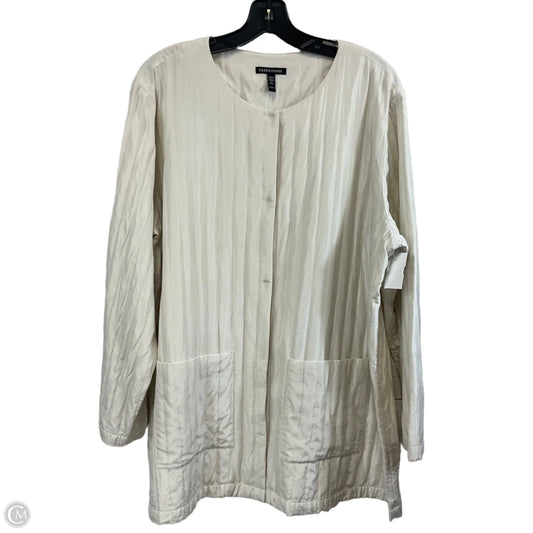 Jacket Other By Eileen Fisher In Cream, Size: Xl