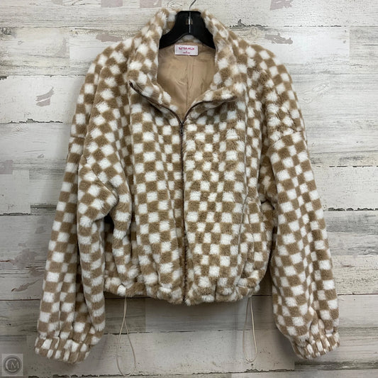 Jacket Faux Fur & Sherpa By Buttermelon In Tan, Size: S