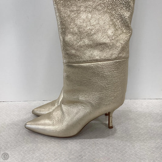 Boots Designer By Stuart Weitzman In Gold, Size: 7