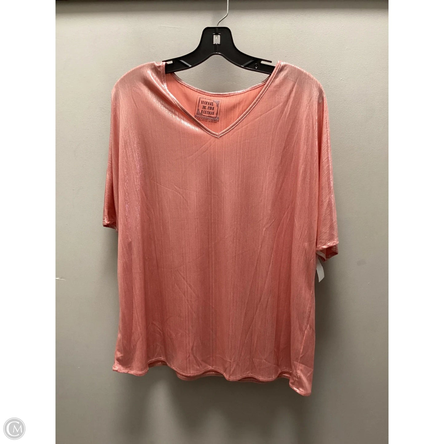 Top Short Sleeve By Leopard and Pink Boutique In Pink, Size: Osfm