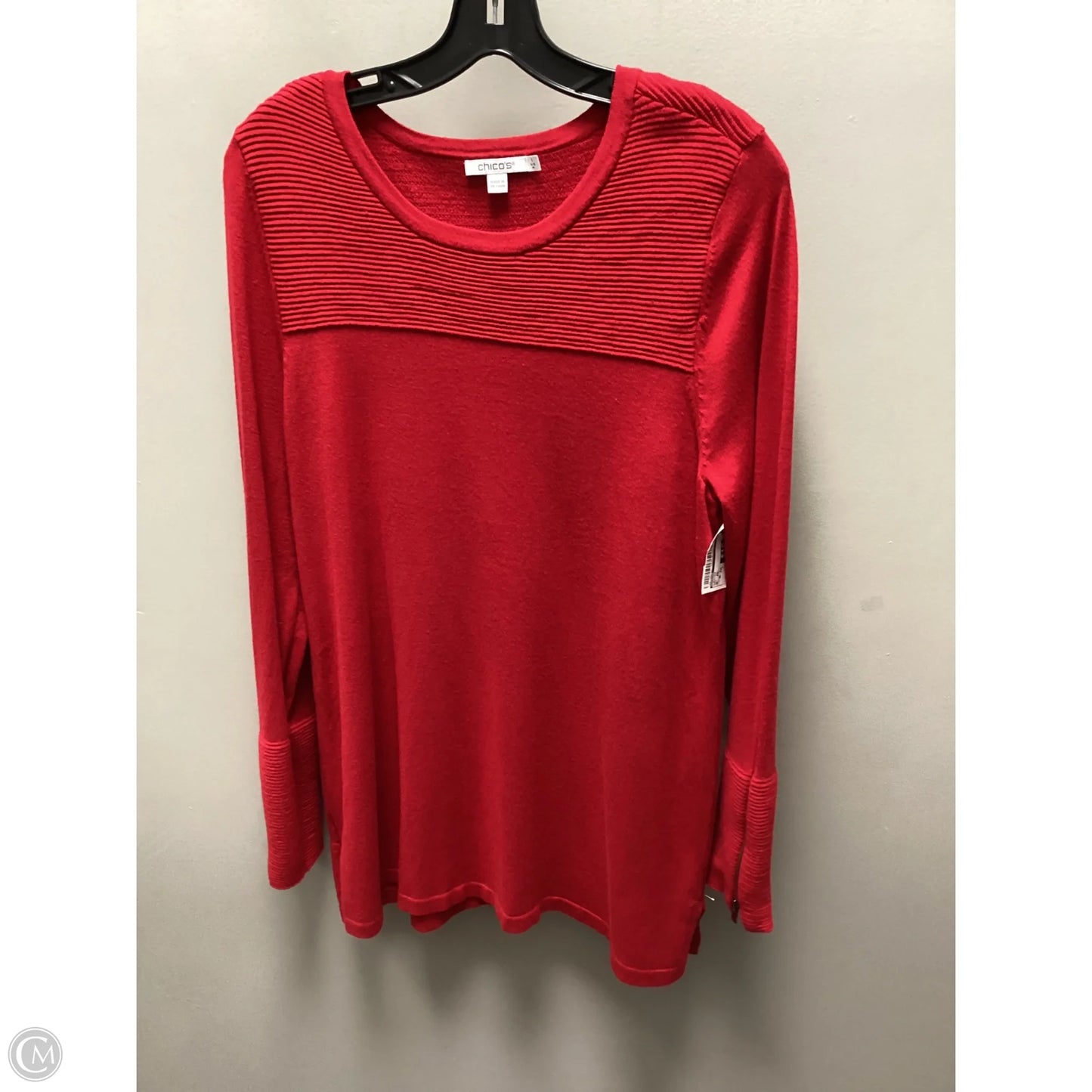 Sweater By Chicos In Red, Size: S