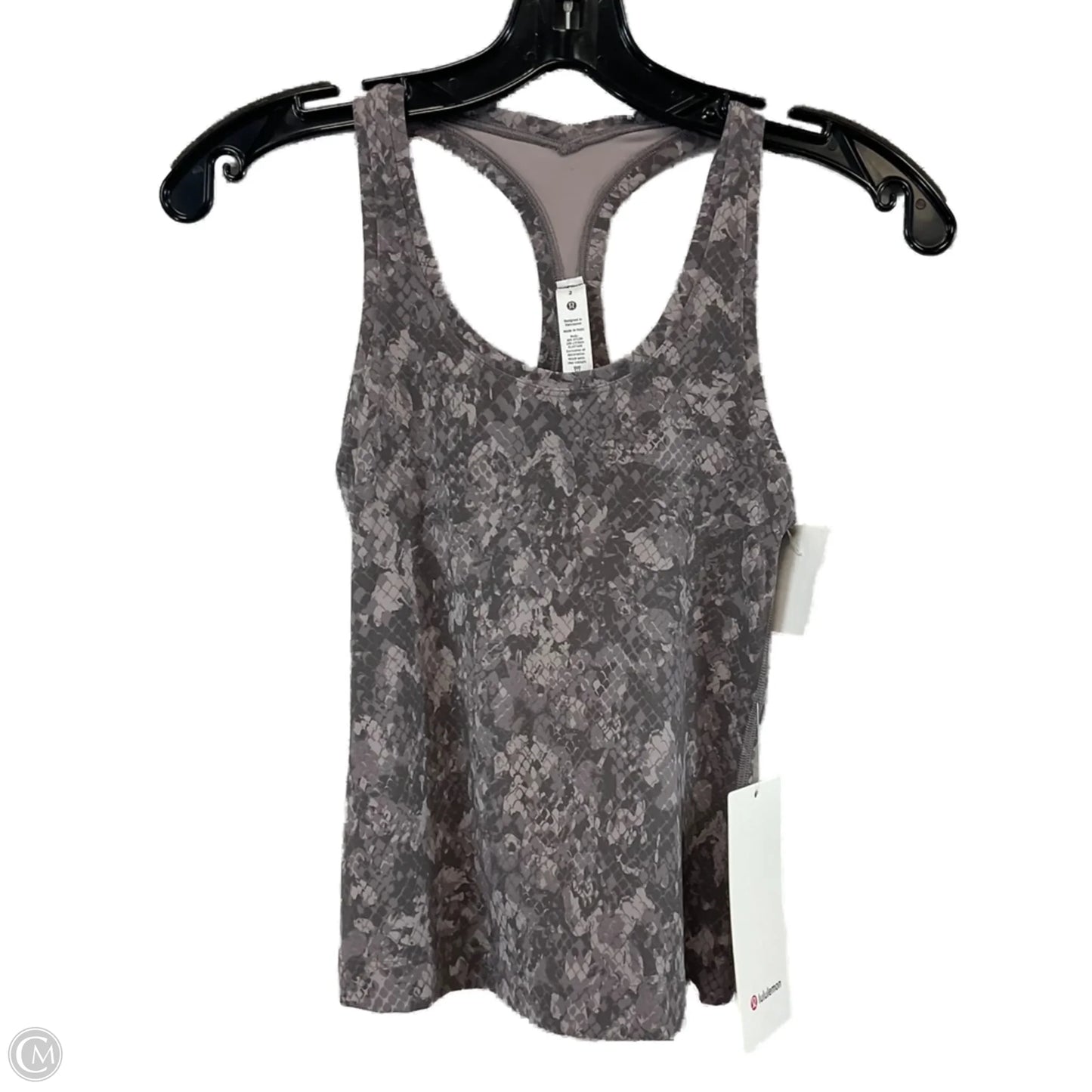 Athletic Tank Top By Lululemon In Grey, Size: Xs