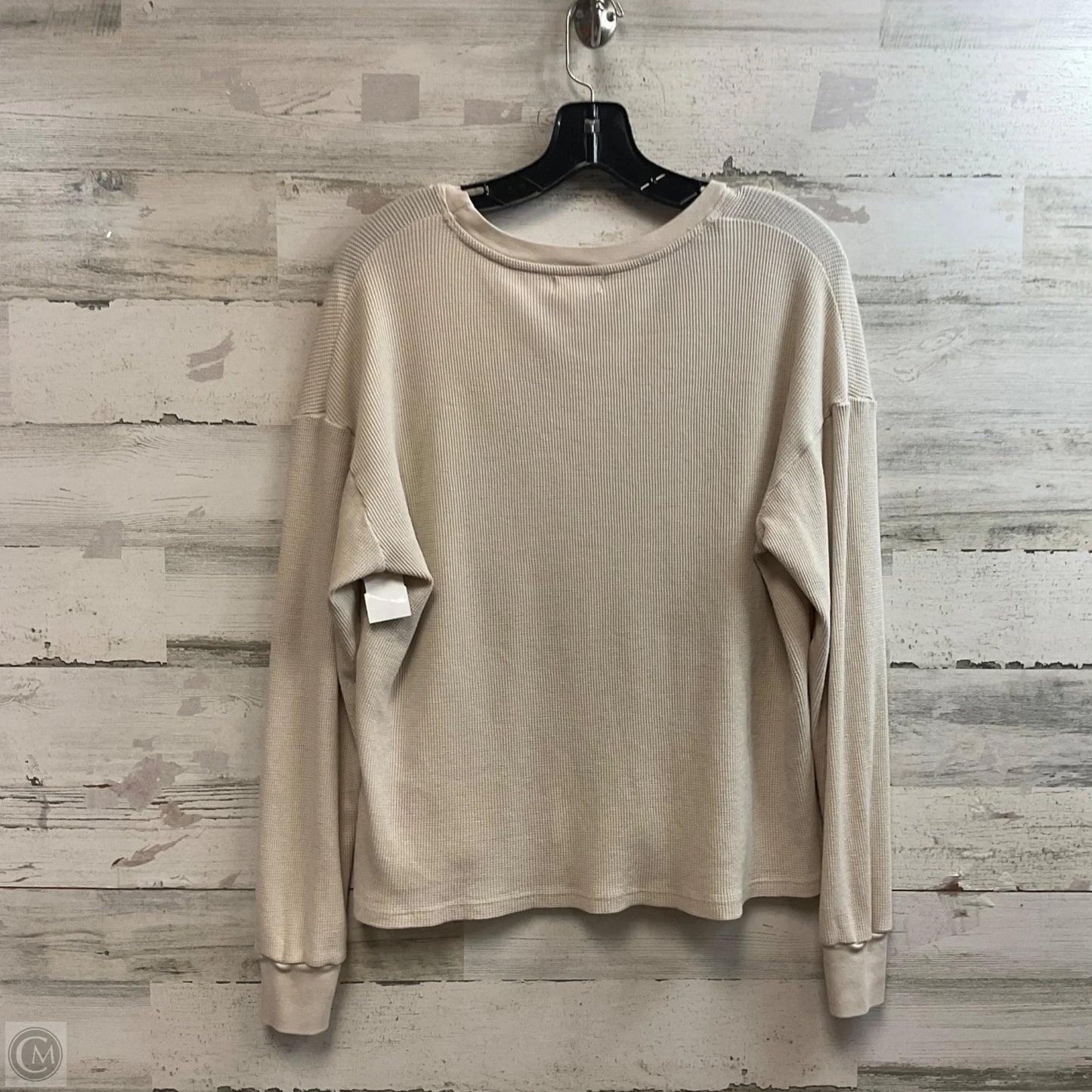 Top Long Sleeve By Evereve In Tan, Size: S