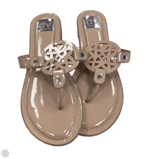Sandals Flip Flops By Dv In Tan, Size: 8