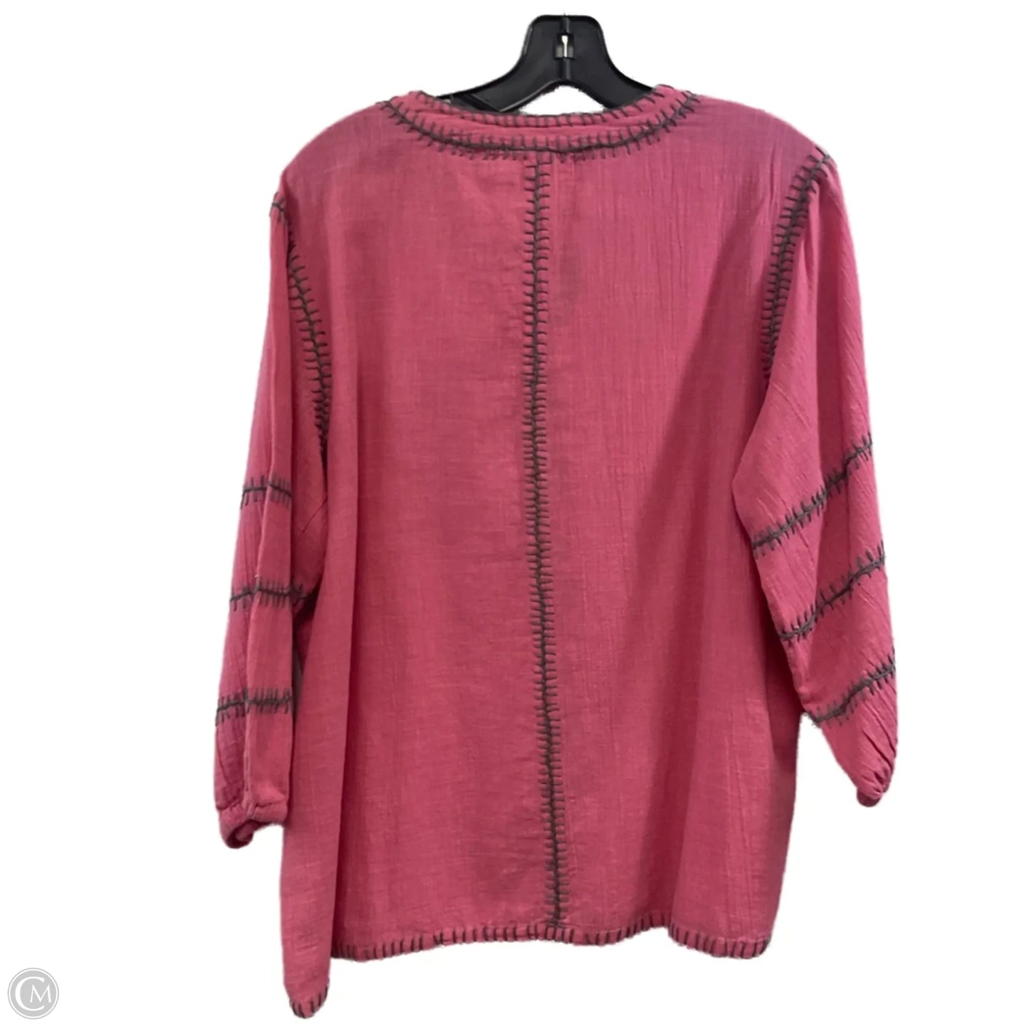 Top Long Sleeve By Ivy Jane In Red, Size: M