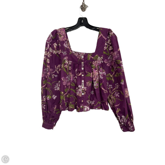 Top Long Sleeve By Love The Label In Purple, Size: Xs