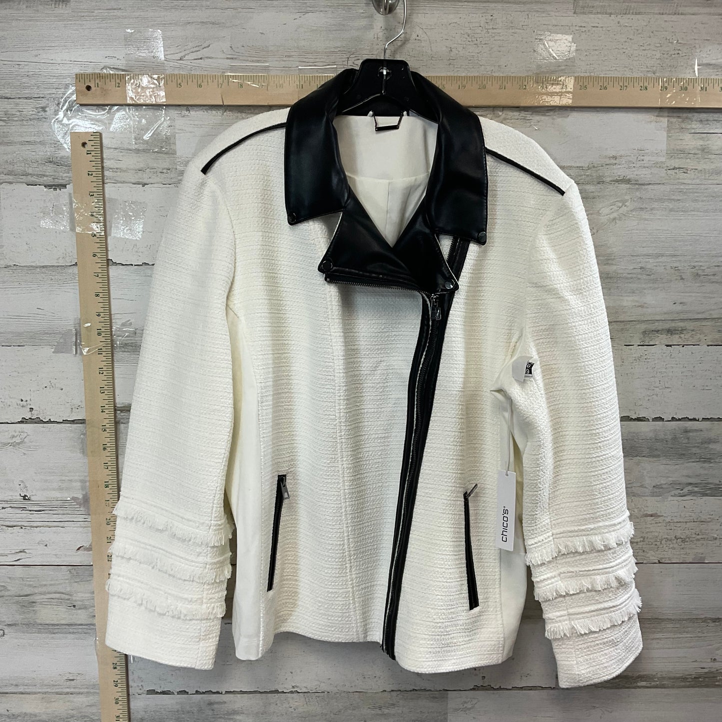 White Jacket Moto Chicos, Size Xxl