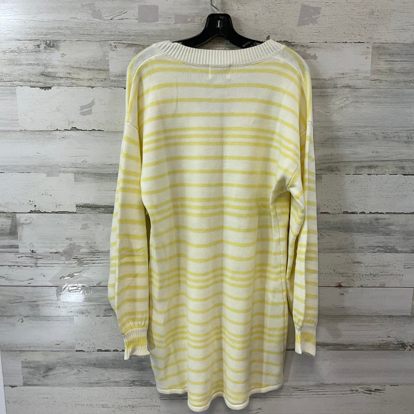 Dress Sweater By SABO In Cream & Yellow, Size: M