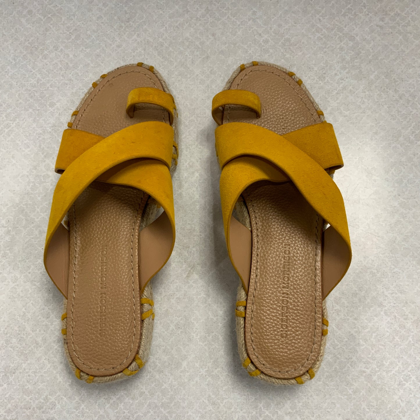 Yellow Sandals Flats Siegerson Morrison, Size 7.5