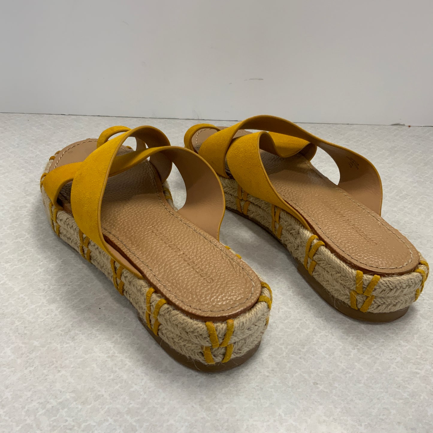 Yellow Sandals Flats Siegerson Morrison, Size 7.5