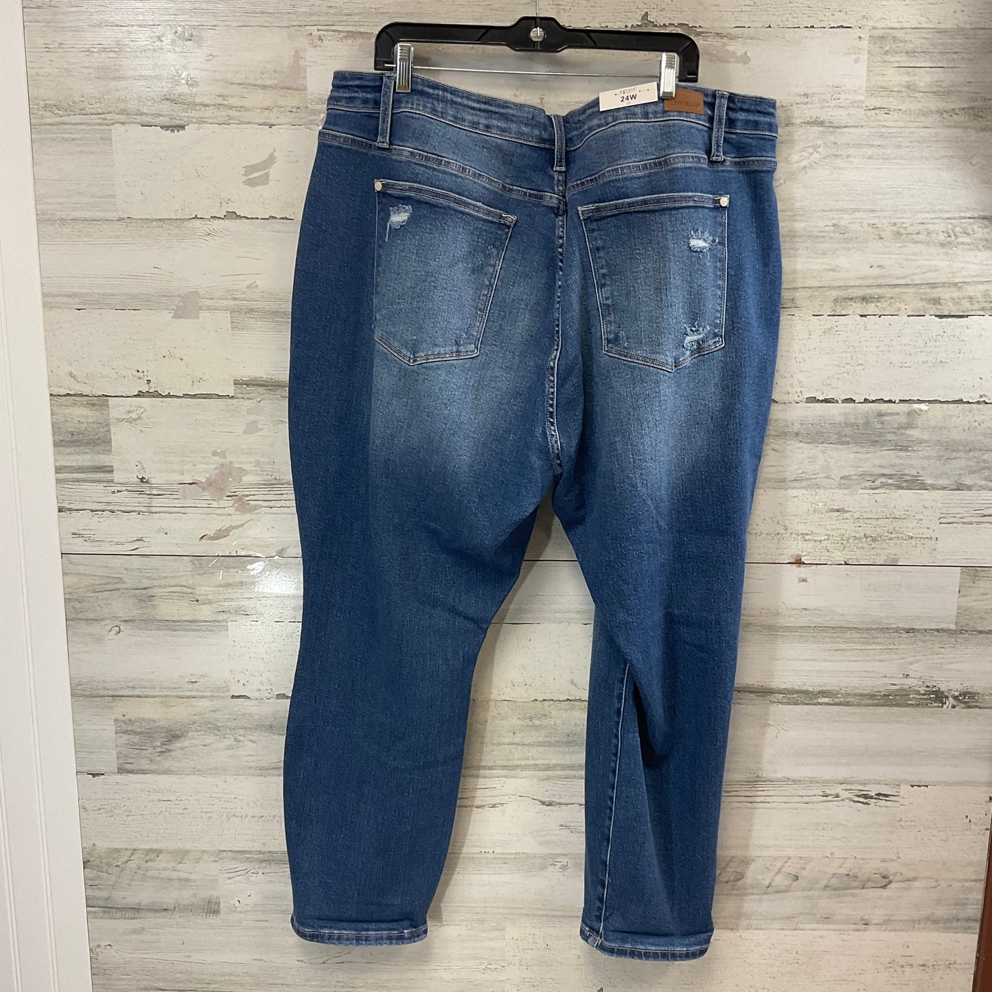 Jeans Straight By Judy Blue In Blue Denim, Size: 24w